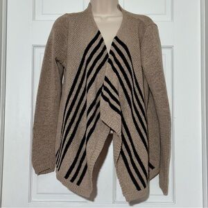 Lou & Grey by LOFT Striped Open Front Cardigan • Cozy Knit • M